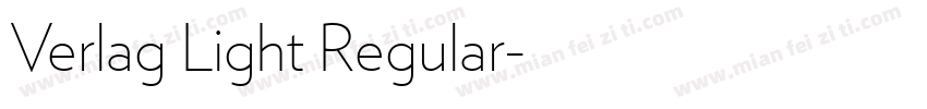 Verlag Light Regular字体转换